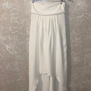 Saint Laurent Paris High/Low Strapless dress